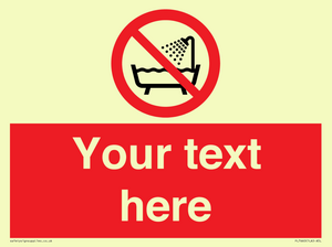 Custom Do not use this device in a bathtub shower or water-filled reservoir